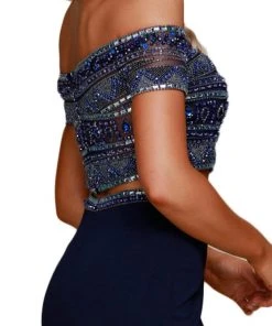 Formal Gowns Nox Anabel - C082 Two Piece Beaded Off-Shoulder Evening Dress