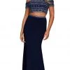 Formal Gowns Nox Anabel - C082 Two Piece Beaded Off-Shoulder Evening Dress 2 Formal Gowns Nox Anabel - C082 Two Piece Beaded Off-Shoulder Evening Dress