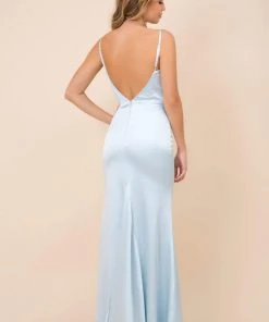 Nox Anabel - C302 Sleeveless Cowl Neckline Sheath Satin Gown 19 Nox Anabel - C302 Sleeveless Cowl Neckline Sheath Satin Gown