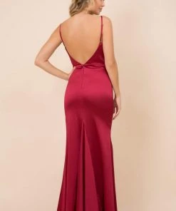 Nox Anabel - C302 Sleeveless Cowl Neckline Sheath Satin Gown 15 Nox Anabel - C302 Sleeveless Cowl Neckline Sheath Satin Gown