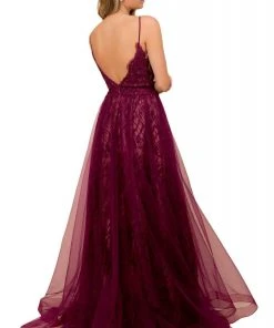 Nox Anabel - C305 Lace Embroidered A-Line Gown