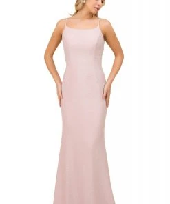 Formal Gowns Nox Anabel - C307 Scoop Sheath Cowl Back Dress