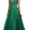 Nox Anabel - Embellished V-Neck Evening Gown 8219 - 1 Pc Green In Size L Available 1 Nox Anabel - Embellished V-Neck Evening Gown 8219 - 1 Pc Green In Size L Available