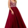 Formal Gowns Nox Anabel - G087 Jeweled Lattice Bodice A-Line Gown