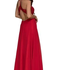 Formal Gowns Nox Anabel - G096 Beaded Lace Halter Chiffon A-line Dress 16 Formal Gowns Nox Anabel - G096 Beaded Lace Halter Chiffon A-line Dress