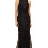 Nox Anabel - H404 Embellished Jewel Neck Sheath Dress Formal Gowns