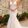 Formal Gowns Nox Anabel - H493 V Neck Open Back Wedding Dress