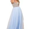 Formal Gowns Nox Anabel - L342 Bejeweled Bodice Cold Shoulder Long Gown