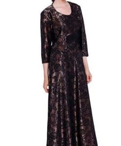 Nox Anabel - Lace Embroidered A-line Dress With Jacket 5139
