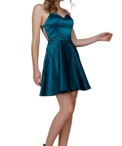 Cocktail Dresses Nox Anabel - M658 Strappy Sweetheart A-Line Cocktail Dress