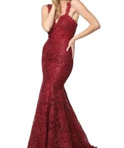 Formal Gowns Nox Anabel - R216 Allover Lace Sleeveless Mermaid Dress