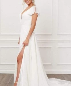 Formal Gowns Nox Anabel - R471 V Neck Soft Flowy A-line Dress 7 Formal Gowns Nox Anabel - R471 V Neck Soft Flowy A-line Dress