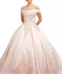 Nox Anabel - U802 Off-Shoulder Pleated Ballgown