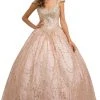 Formal Gowns Nox Anabel - U803 Sequin Embellished V-Neck Ballgown