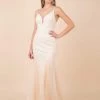 Formal Gowns Nox Anabel - W903 Lace Embroidered Deep V-neck Trumpet Gown