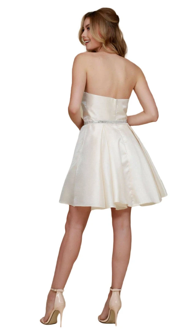 Cocktail Dresses Nox Anabel - Y661 Straight Across A-Line Cocktail Dress 4 Cocktail Dresses Nox Anabel - Y661 Straight Across A-Line Cocktail Dress