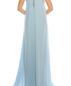 Formal Gowns Odrella - 1088 Embellished Halter Neck Flounce Bodice Gown With Slit