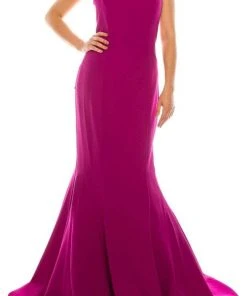 Odrella - 4225 Bejeweled Cutout Racerback Sleeveless Trumpet Gown Formal Gowns