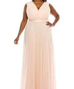 Formal Gowns Odrella - 4424 Surplice Neckline Chiffon A-Line Gown