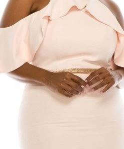 Odrella - 4513 Halter Ruffles Cold Shoulder Beaded Trumpet Gown Formal Gowns 12 Odrella - 4513 Halter Ruffles Cold Shoulder Beaded Trumpet Gown Formal Gowns