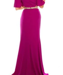 Formal Gowns Odrella - 4516 Beaded Sheer Waist Cutout Cold Shoulder Evening Dress