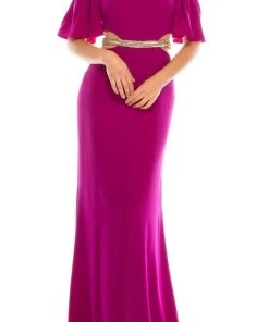 Formal Gowns Odrella - 4516 Beaded Sheer Waist Cutout Cold Shoulder Evening Dress