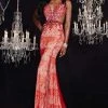 Panoply - 14754 Ravishing Bejeweled V-Neck Laced Dress Formal Gowns 1 Panoply - 14754 Ravishing Bejeweled V-Neck Laced Dress Formal Gowns