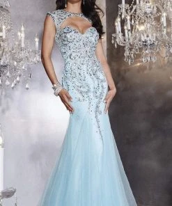 Panoply - 14766 Stunning Sweetheart Beaded Tulle And Lace Trumpet Dress
