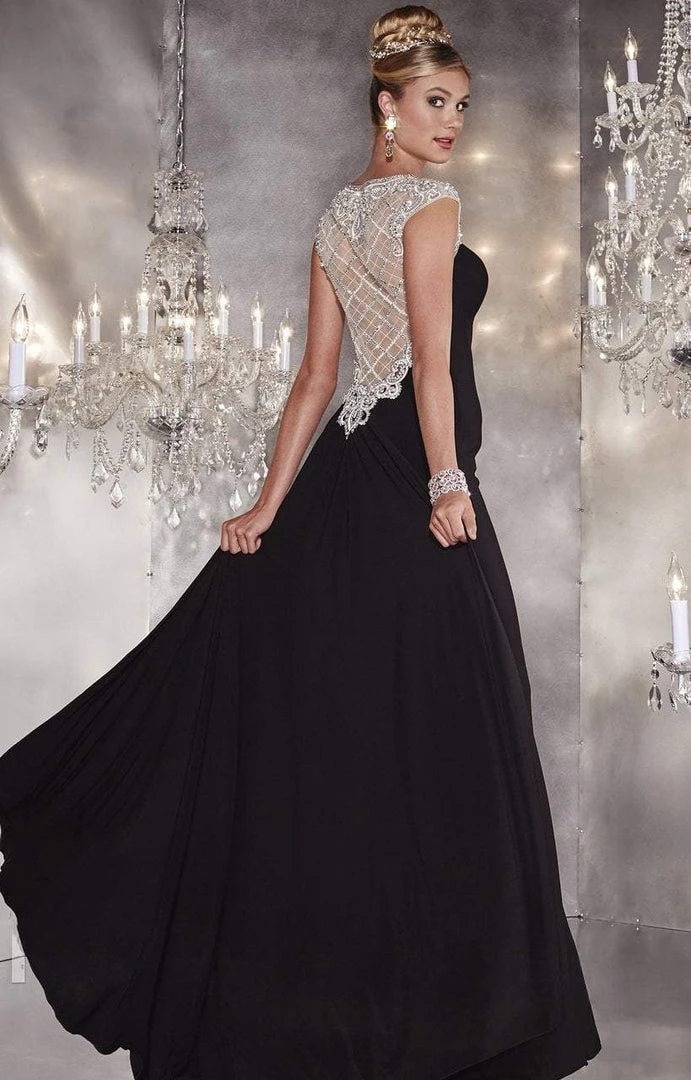 Formal Gowns Panoply - 14780 Embellished Bateau Neck Matte Jersey Trumpet Dress 6 Formal Gowns Panoply - 14780 Embellished Bateau Neck Matte Jersey Trumpet Dress
