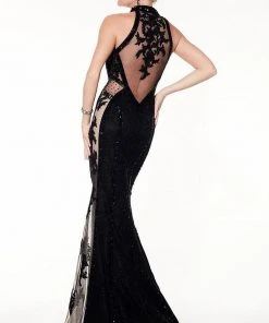 Formal Gowns Panoply - 14846 Sequined And Illusion Evening Gown 5 Formal Gowns Panoply - 14846 Sequined And Illusion Evening Gown