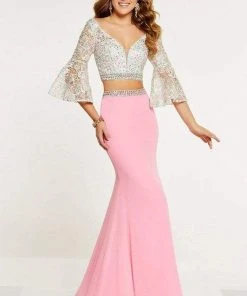 Formal Gowns Panoply - 14883 Two Piece Beaded Lace Belle Sleeve Dress 6 Formal Gowns Panoply - 14883 Two Piece Beaded Lace Belle Sleeve Dress
