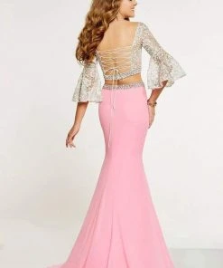 Formal Gowns Panoply - 14883 Two Piece Beaded Lace Belle Sleeve Dress 7 Formal Gowns Panoply - 14883 Two Piece Beaded Lace Belle Sleeve Dress