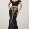 Panoply - 14940 Two Piece Sequined Jersey Trumpet Dress Formal Gowns