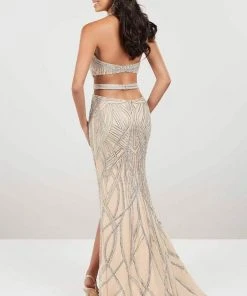 Panoply - 14956 Embellished Deep Halter V-neck Trumpet Dress 7 Panoply - 14956 Embellished Deep Halter V-neck Trumpet Dress