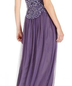 Formal Gowns Patra - Embellished Scoop Neck A-Line Dress P1331