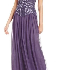 Formal Gowns Patra - Embellished Scoop Neck A-Line Dress P1331