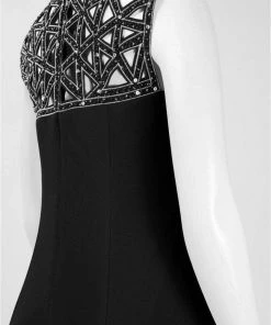 Patra - P1283 Embellished Jewel Sheath Dress
