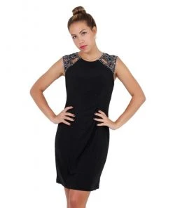 Patra - P1283 Embellished Jewel Sheath Dress