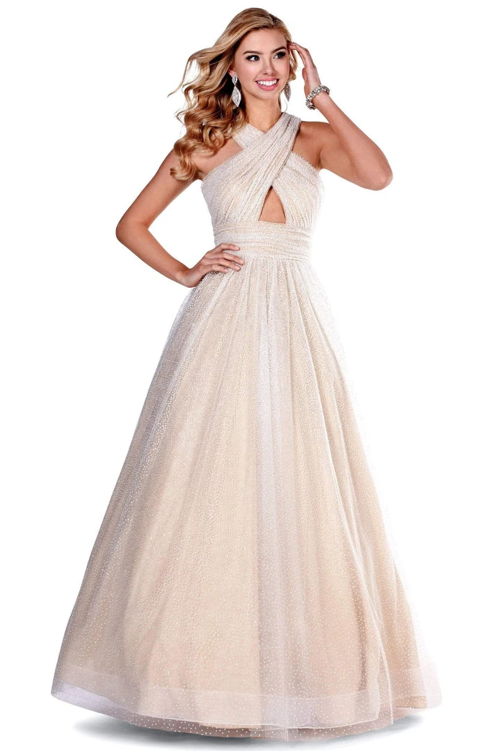 Blush By Alexia Designs Pink By Blush - 5813 Cross Neck Beaded Long Dress 3 Blush By Alexia Designs Pink By Blush - 5813 Cross Neck Beaded Long Dress