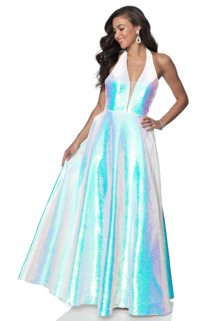 Blush By Alexia Designs Formal Gowns Pink By Blush - 5832 Shimmer V-Neck Long Dress 3 Blush By Alexia Designs Formal Gowns Pink By Blush - 5832 Shimmer V-Neck Long Dress