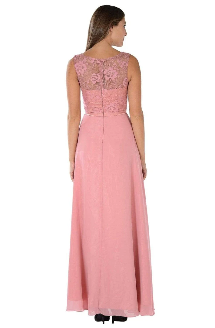 Poly USA - 7772 Floral Lace A-Line Dress With Bolero Jacket Formal Gowns 7 Poly USA - 7772 Floral Lace A-Line Dress With Bolero Jacket Formal Gowns