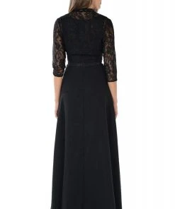 Poly USA - 7772 Floral Lace A-Line Dress With Bolero Jacket Formal Gowns