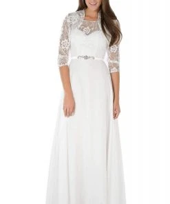 Poly USA - 7772 Floral Lace A-Line Dress With Bolero Jacket Formal Gowns 13 Poly USA - 7772 Floral Lace A-Line Dress With Bolero Jacket Formal Gowns