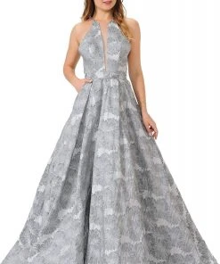 Poly USA - 8402 Sleeveless Halter Neck Ballgown Formal Gowns