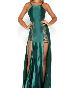 Portia And Scarlett - Chantel Dress Halter Drawstring Ornate Dress