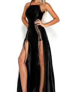 Portia And Scarlett - Chantel Dress Halter Drawstring Ornate Dress