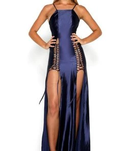 Portia And Scarlett - Chantel Dress Halter Drawstring Ornate Dress