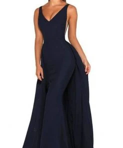 Formal Gowns Portia And Scarlett - Endora Gown Vee Sleeveless Overskirt Gown