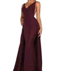 Formal Gowns Portia And Scarlett - Endora Gown Vee Sleeveless Overskirt Gown