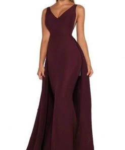 Formal Gowns Portia And Scarlett - Endora Gown Vee Sleeveless Overskirt Gown